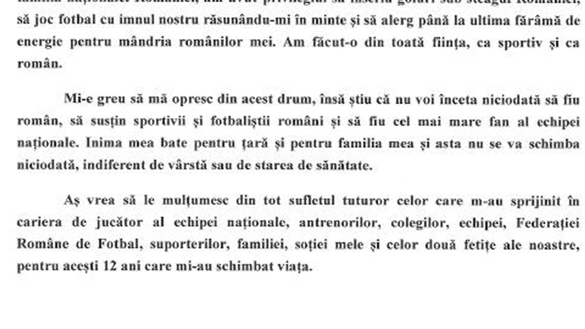 GEST INCREDIBIL! Cristi Chivu s-a retras de la nationala! Vezi aici scrisoarea de adio a "capitanului"!