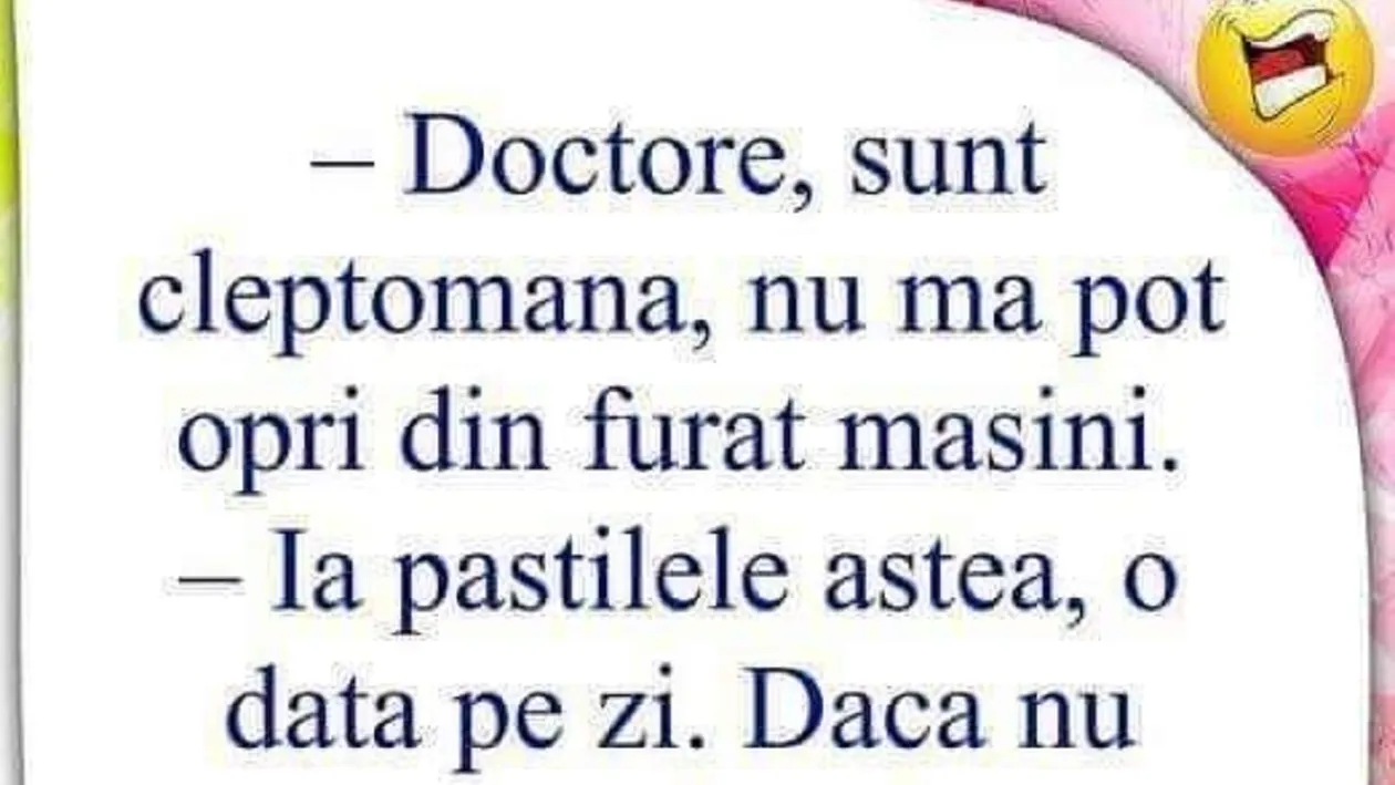 BANC | ”Domnule doctor, sunt cleptomană!”