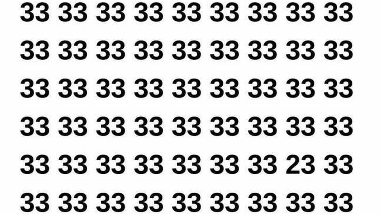 Test de perspicacitate | Găsiți numărul 23 ascuns printre 33 în cel mult 7 secunde!