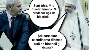 BANC | Discuție între Liviu Dragnea și Patriarhul Daniel: "Care e asemănarea dintre o ușă de biserică și Irinuca?"