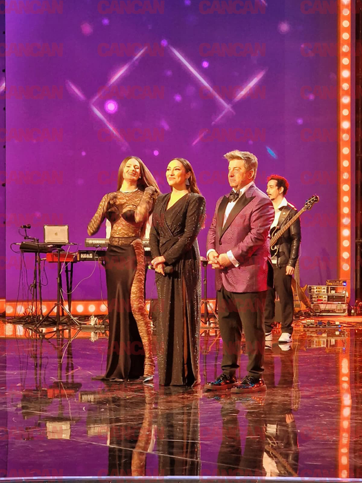 Raluka, Andra și Pavel Bartoș la filmările pentru show-ul dintre ani