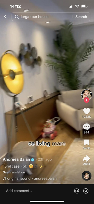 Andreea Bălan se scaldă în lux! Cum arată casa de 850.000 de euro în care locuieşte iubita lui Victor Cornea. FOTO