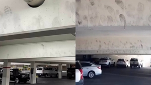 S-a aflat! Cine face, de fapt, urmele de pantof de pe tavanele parcărilor din Vegas