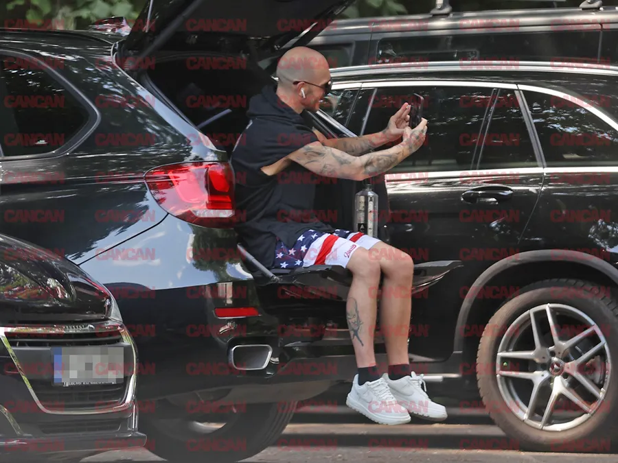 Cătălin Bordea își face un selfie, după sesiunea de jogging