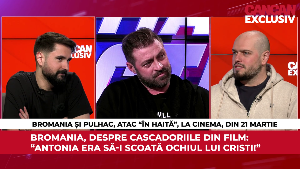 BRomania și Cristi Pulhac au fost invitați la CANCAN EXCLUSIV pentru a vorbi despre filmul "Haita de acțiune", ce va avea premiera în cinematografe pe 21 martie