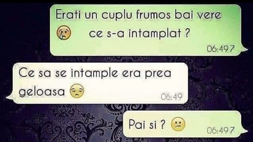 BANC | ”Erați un cuplu frumos, băi vere. Ce s-a întâmplat?”