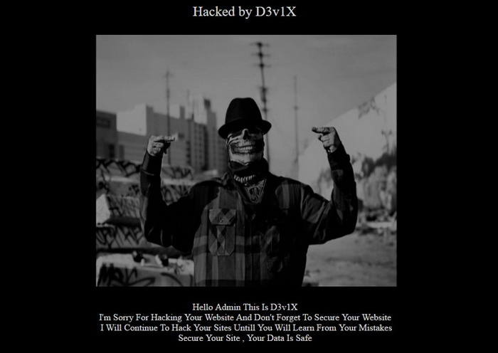 În locul informaţiilor uzuale, pe pagina ISJ Bihor a apărut un mesaj cu titlul "Hacked by D3v1x"