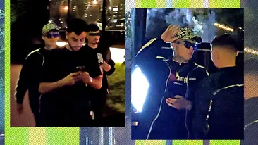 Camuflat tot, cu șapcă, ochelari largi de soare, Lino Golden a ”atacat”, dar apoi... A dat bir cu fugiții!