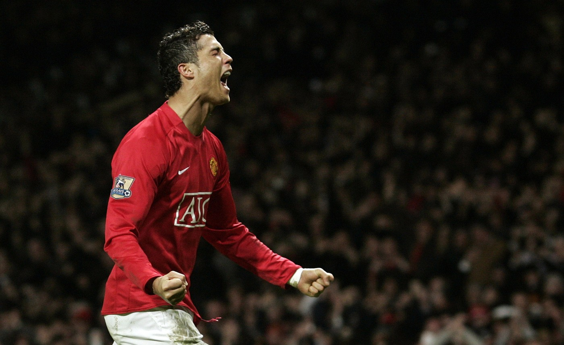 Cristiano Ronaldo pe când juca la Machester, sursa: profimedia.ro