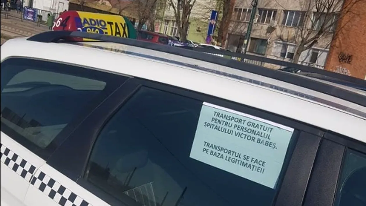 Gestul impresionant făcut de un taximetrist din Timișoara pentru medicii de la Spitalul Victor Babeș