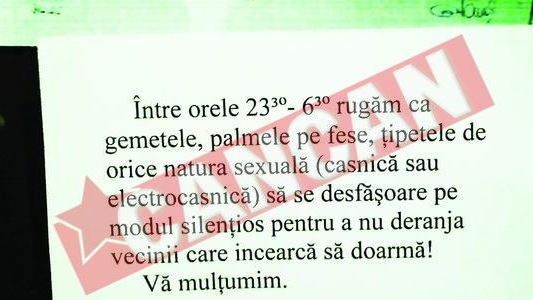 Cer interzicerea sexului cu tipete la bloc