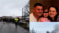 Filmul tragediei de pe E85. Constantin, Teodora și Sofia n-au mai avut nicio șansă, după ce mașina lor a ars ca o torță