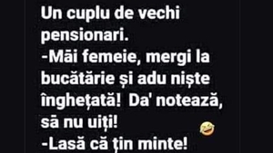 Bancul de weekend | "Măi femeie, mergi la bucătărie și adu niște înghețată!"