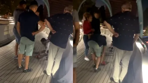 Doi bărbați reținuți de poliție, după ce au jucat „alba-neagră” pe pasarela din Mamaia. VIDEO