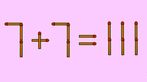 Test IQ exclusiv pentru genii | Corectați 7 + 7 = 111, mutând un singur chibrit