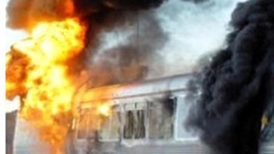 Un tren marfar a deraiat din cauza exploziei unei bombe!