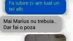BANC | "Iubire, ți-am luat un tel alb!" "Marius, nu trebuia! Dar fă-i o poză!"