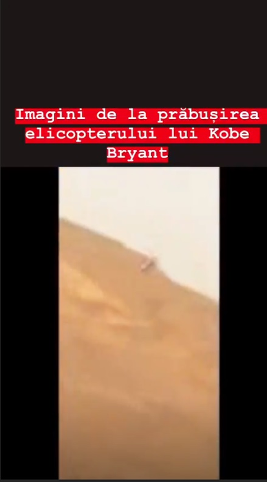 Dumnezeule, n-au avut nicio șansă! Filmarea cu momentul prăbușirii elicopterului în care se afla Kobe Bryant