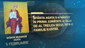 Calendar ortodox vineri, 5 februarie 2021. Sfânta Muceniţă Agata, ocrotitoarea femeilor diagnosticate cu cancer la sân