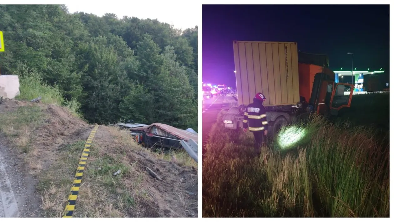 Dezastru pe șoselele din Argeș. Trei accidente petrecute, la prima oră. Un șofer a rămas încarcerat. FOTO&VIDEO