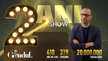 Marius Tucă Show aniversează 2 ani de EXCELENȚĂ la Gândul.ro. Sute de emisiuni fabuloase, invitați de marcă, zeci de milioane de vizualizări!