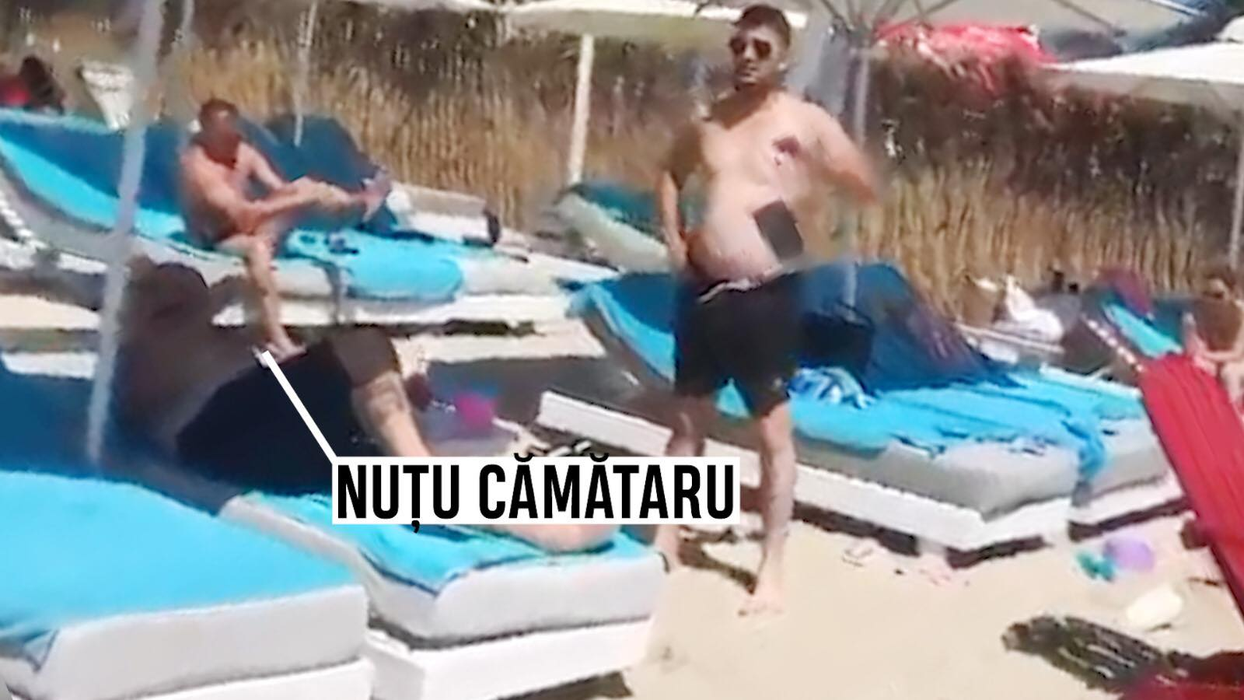 Nuțu Cămătaru a păstrat distanța socială la plajă