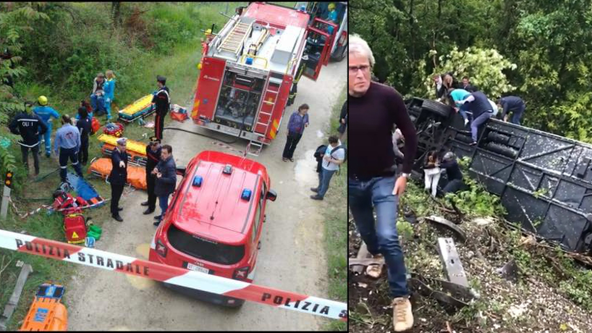 Un autocar plin cu turiști s-a răsturnat într-o prăpastie din Italia. Printre victime sunt și români. Bilanțul e înfiorător