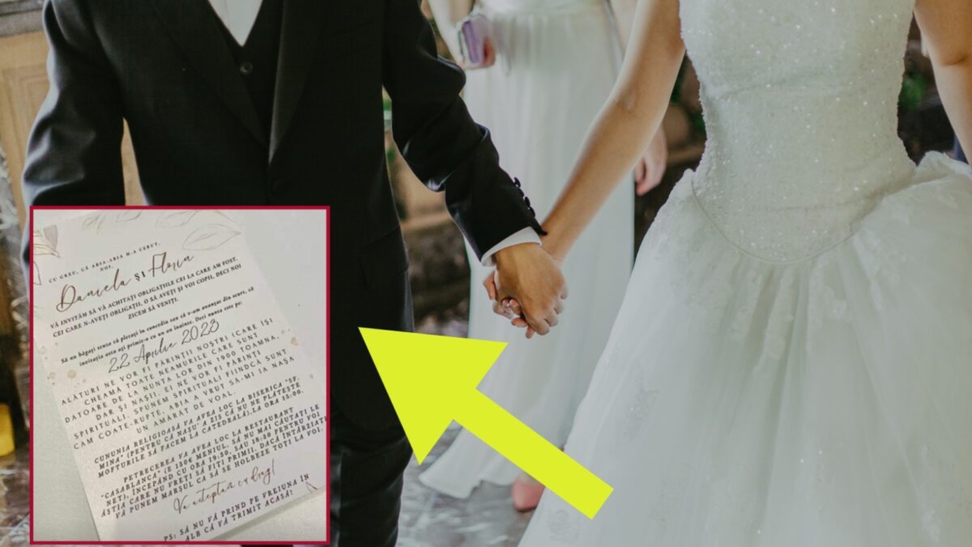 Râzi cu lacrimi! Ce a putut să scrie un cuplu pe invitaţia de la nuntă: "Vă invităm să vă achitaţi obligaţiile"