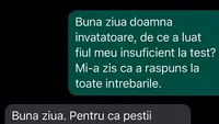 BANC | Bună ziua, doamna învățătoare, de ce a luat fiul meu 'insuficient' la test?