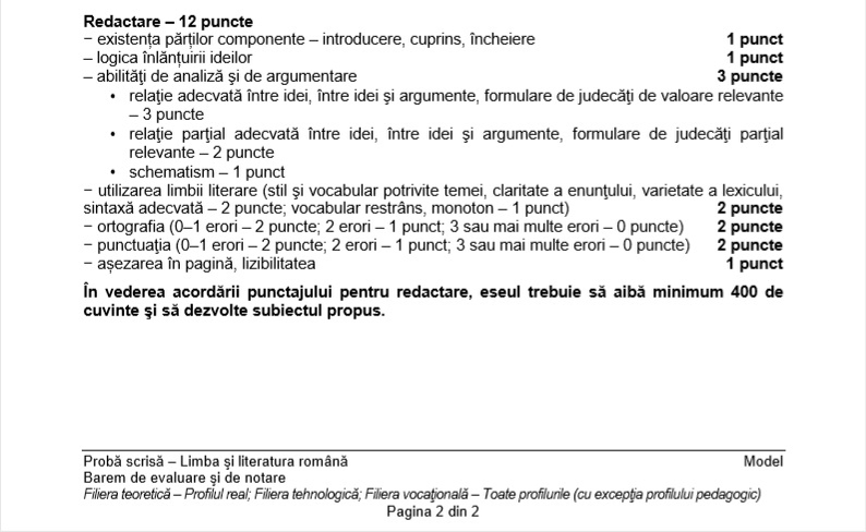 Ce pică la BAC 1 iulie 2019. Subiecte la Limba şi literatura română, EDU.RO
