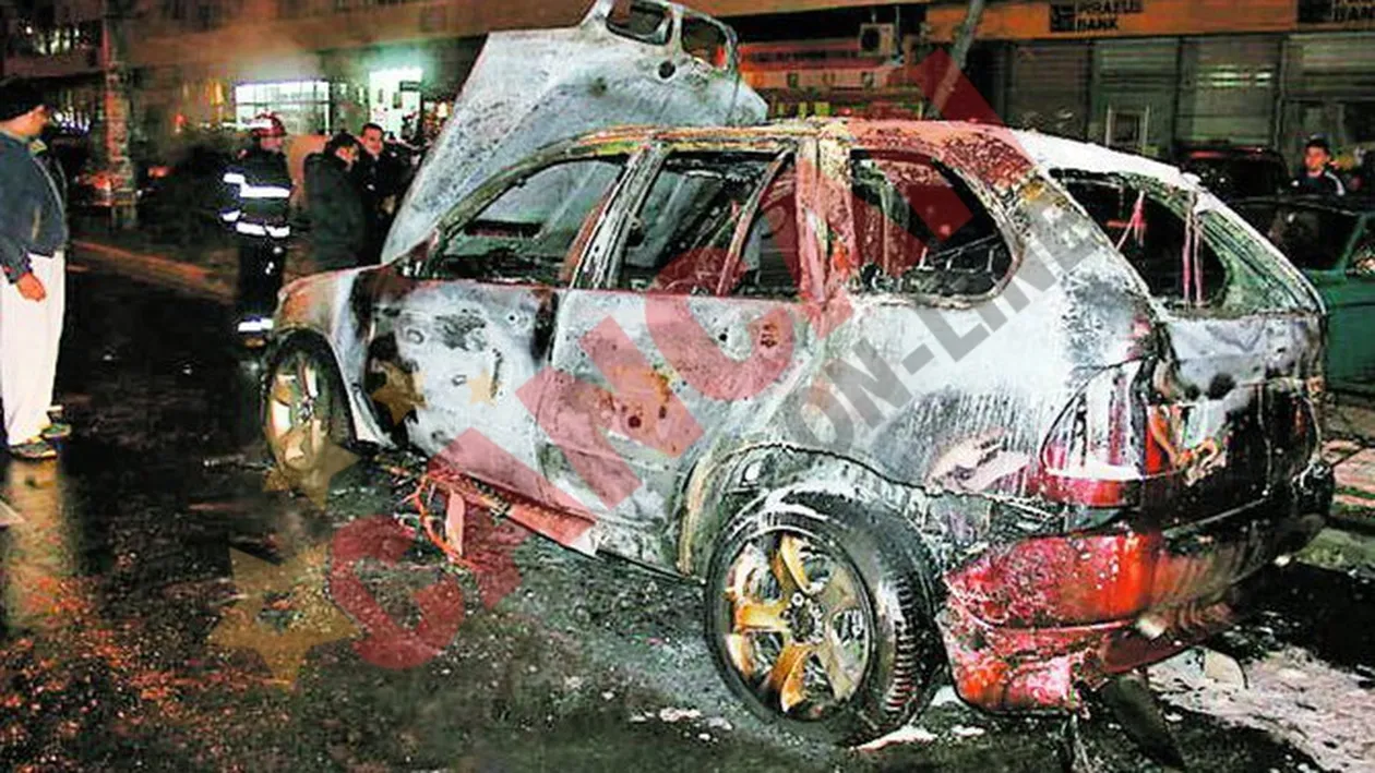 Nervos ca bolidul sau de 40.000 de euro a fost mistuit intr-un incendiu, un barbat din Capitala a sarit sa bata un politist