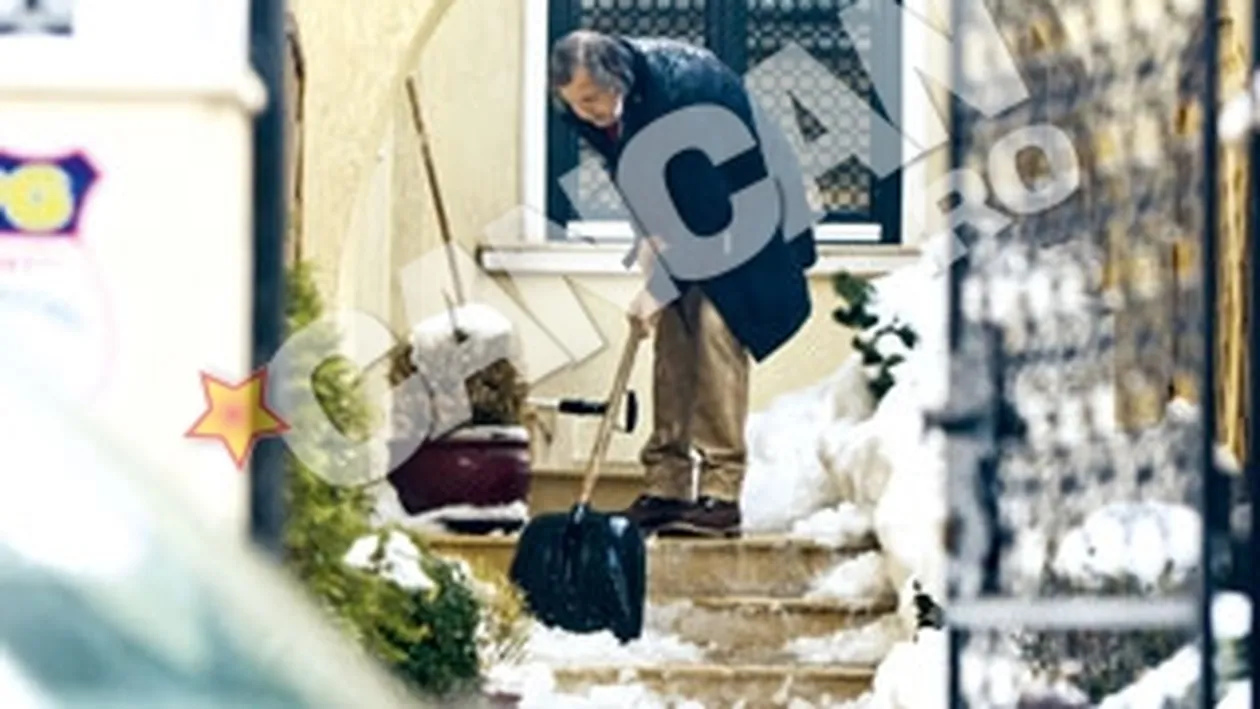 Ilie Nastase isi mentine conditia fizica prin munca domestica! A dat la lopata zapada din fata casei