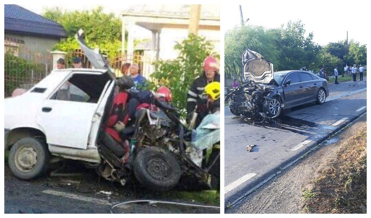 Un polițist din Galați a provocat un accident mortal, iar Dacia în care erau victimele s-a rupt în două. Gestul emoționant făcut de agent înainte de impactul devastator
