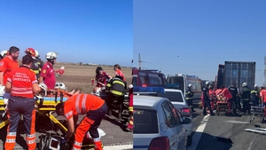 BREAKING | Accident grav pe A4 cu 12 răniți. A fost activat Planul Roșu de Intervenție