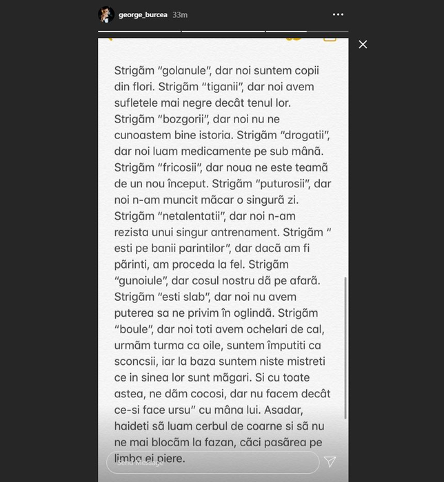 George Burcea, nou mesaj tranșant după scandalul cu Andreea Bălan de Paște: “Pasărea pe limba ei piere”
