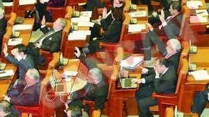 Parlamentarii au pusca si cureaua lata