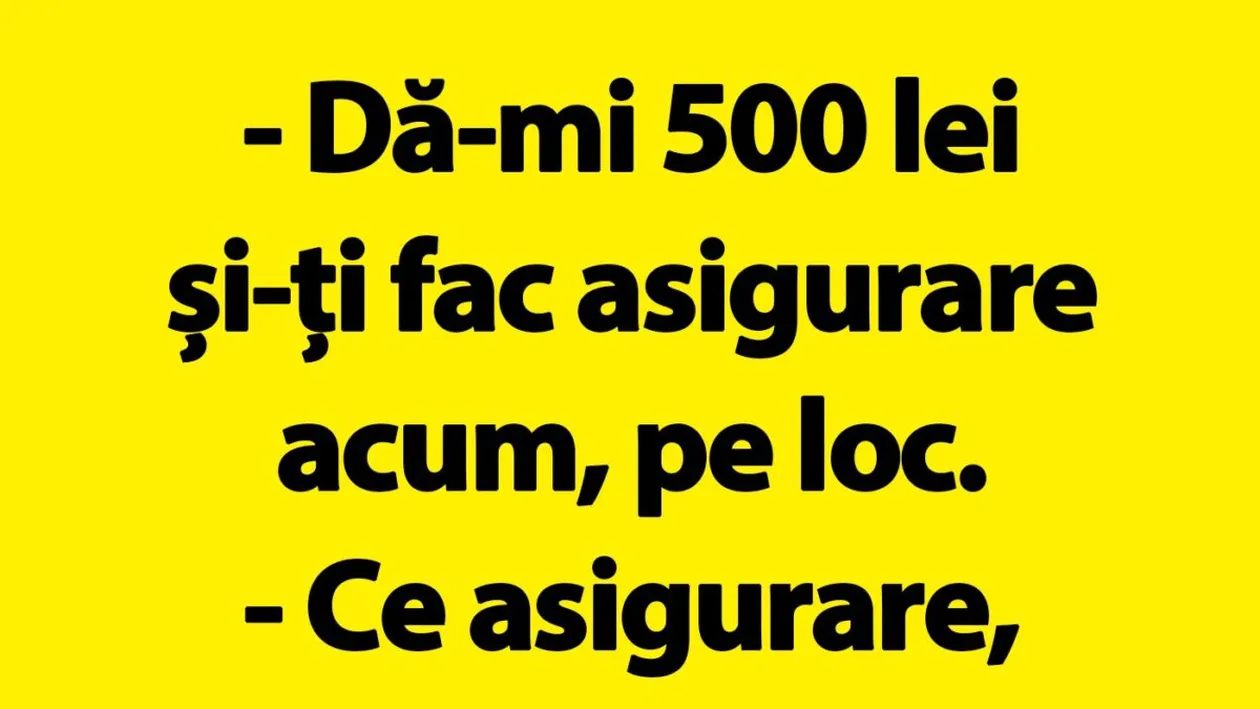 BANC | Bulă și asigurarea de 500 lei