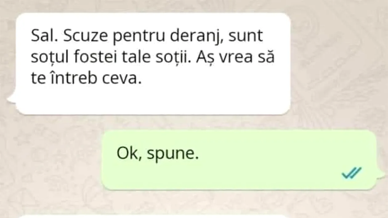BANC | Scuze pentru deranj, sunt soțul fostei tale soții