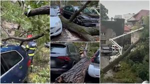 Pagube de sute de mii de euro după furtuna din Capitală: zeci de mașini distruse! Ce trebuie să faci, ca să fii despăgubit