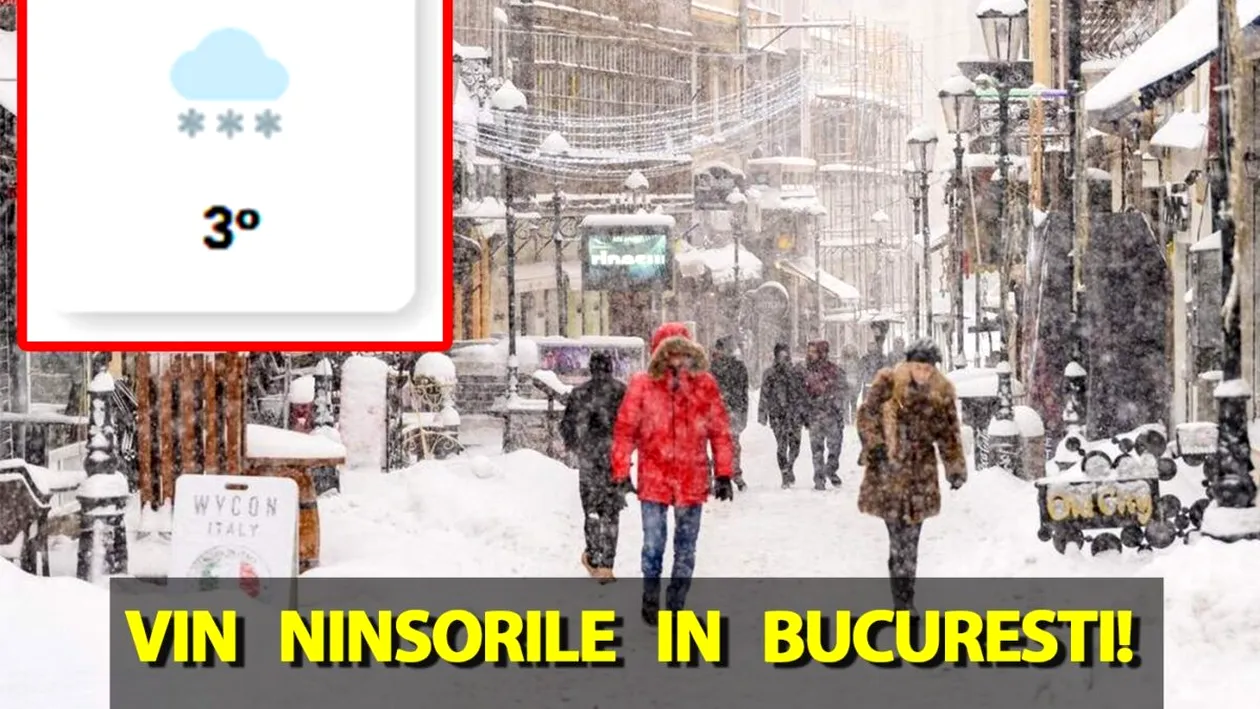 Vin ninsorile în București. Și chiar mai repede decât ne așteptam, potrivit meteorologilor EaseWeather