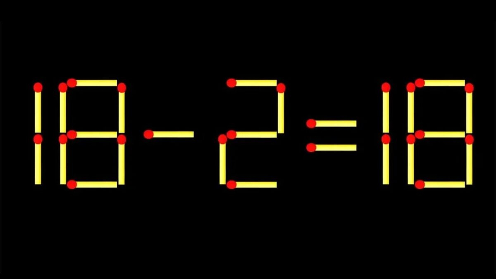 Test de inteligență | Mutați un singur chibrit pentru a corecta 18 - 2 = 18