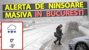 Alertă de ninsoare severă emisă de meteorologii Accuweather în București. La câți centimetri va ajunge stratul de zăpadă