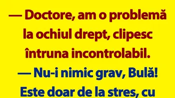 BANC | Bulă și problema la ochiul drept