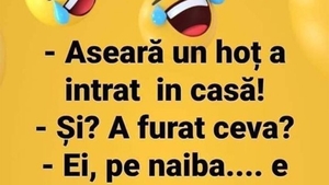BANCUL ZILEI | "Aseară un hoț a intrat în casă"