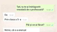 BANC | Tati, tu te-ai îndrăgostit vreodată de o profesoară?