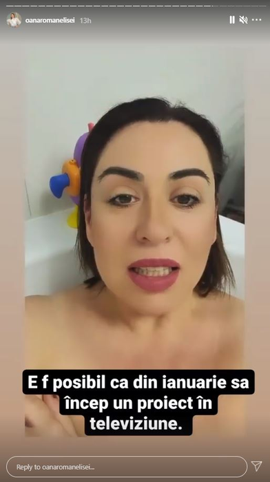 Cu multe kilograme în minus, Oana Roman s-a filmat dezbrăcată în cada cu spumă! A dezvăluit un secret: “Încep un proiect în televiziune” | VIDEO