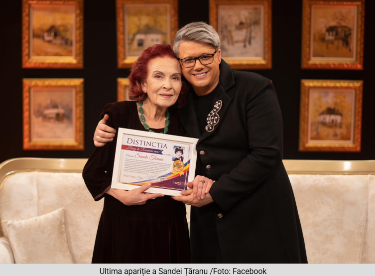 Ultimele clipe din viața Sandei Țăranu. Cine i-a fost alături până la final: ”Nu avea nicio durere, nu stătea în pat”