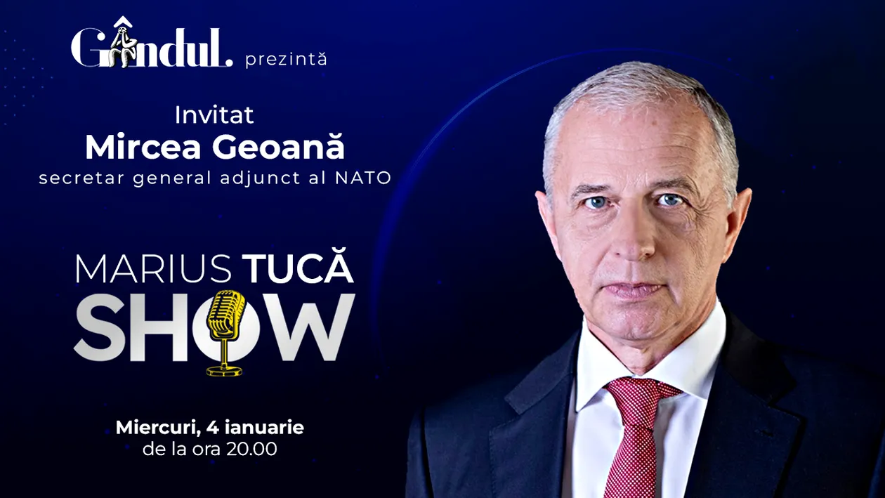 Marius Tucă Show începe miercuri, 4 ianuarie, de la ora 20.00, live pe gândul.ro.