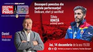 Psihologul sportiv Silviu Ioniță este invitatul emisiunii ,,Drumul spre Paris’’ de joi, 14 decembrie, de la ora 19:00