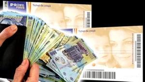 Bani în plus pentru părinți din aprilie! Cine primește tichete de creșă majorate la 740 de lei